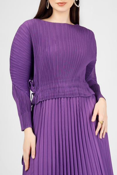 Purple asymetrical dress