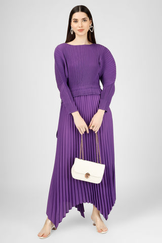 Purple asymetrical dress