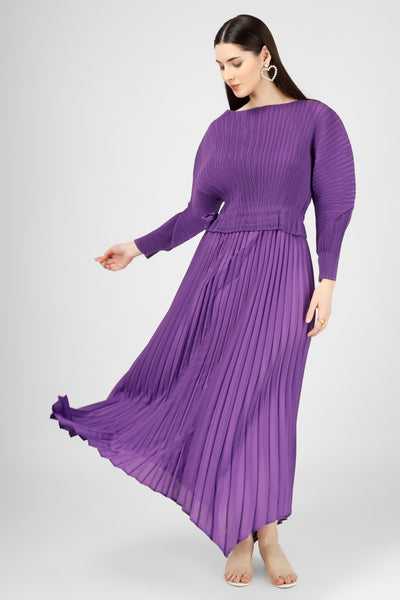 Purple asymetrical dress