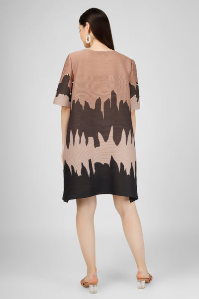 Ombre fawn pearl dress