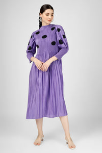Lilac polka dress