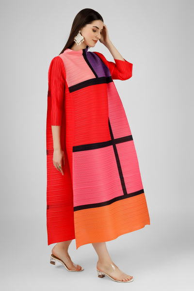 Colourblock box dress