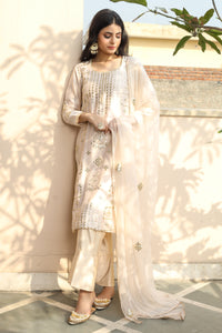 The Nargis Gota Patti Suit - Offwhite