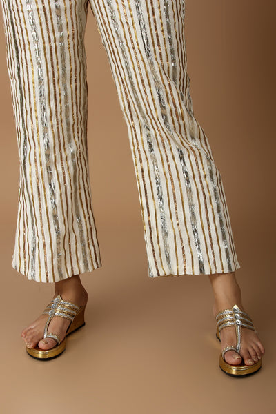 Beige and White Co-ord Set